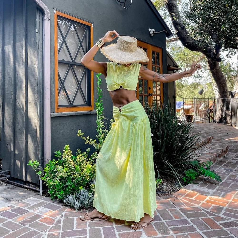 Bohemian Lemon Yellow Two Piece Set - Picture 3 of 13